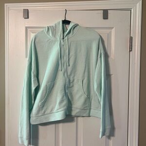 Old Navy Mint Green Women's Hoodie Terry Cloth Jacket size XL